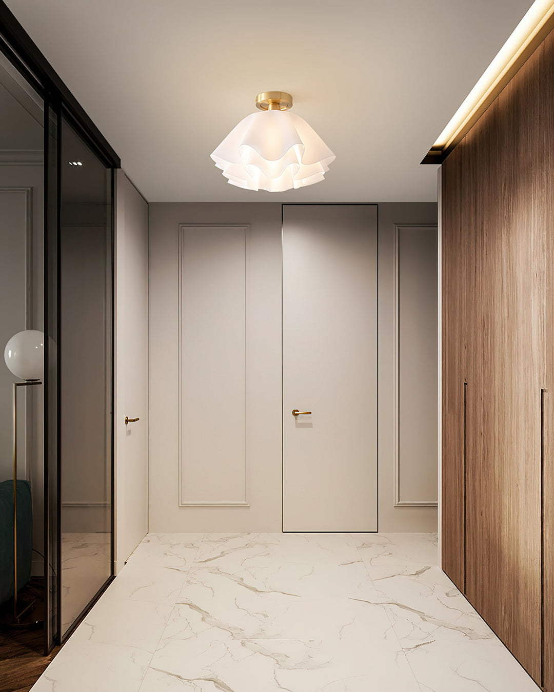 Elegante Kupfer Deckenleuchte für modernes Zuhause