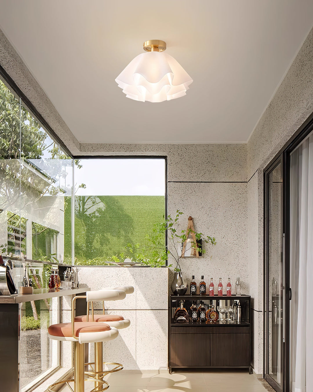 Elegante Kupfer Deckenleuchte für modernes Zuhause