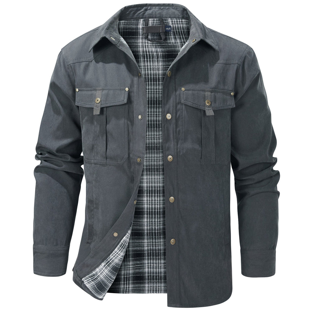 Graue Herren Übergangsjacke mit gefüttertem Innenbereich