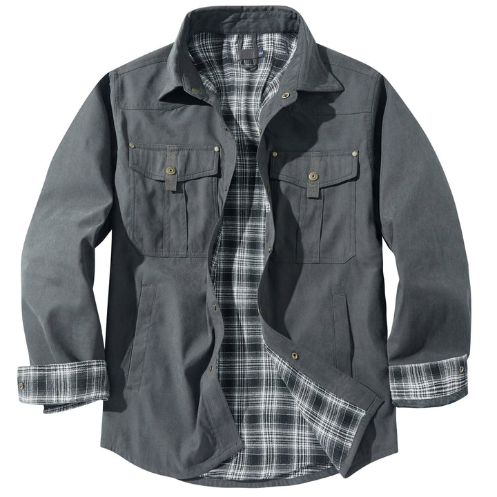 Hochwertiger Frontreißverschluss der warmen Herren Outdoor Jacke