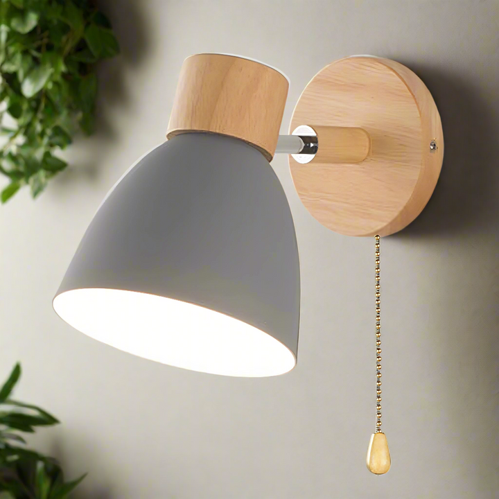 Nordische moderne Wandleuchte aus Holz für jedes Zimmer
