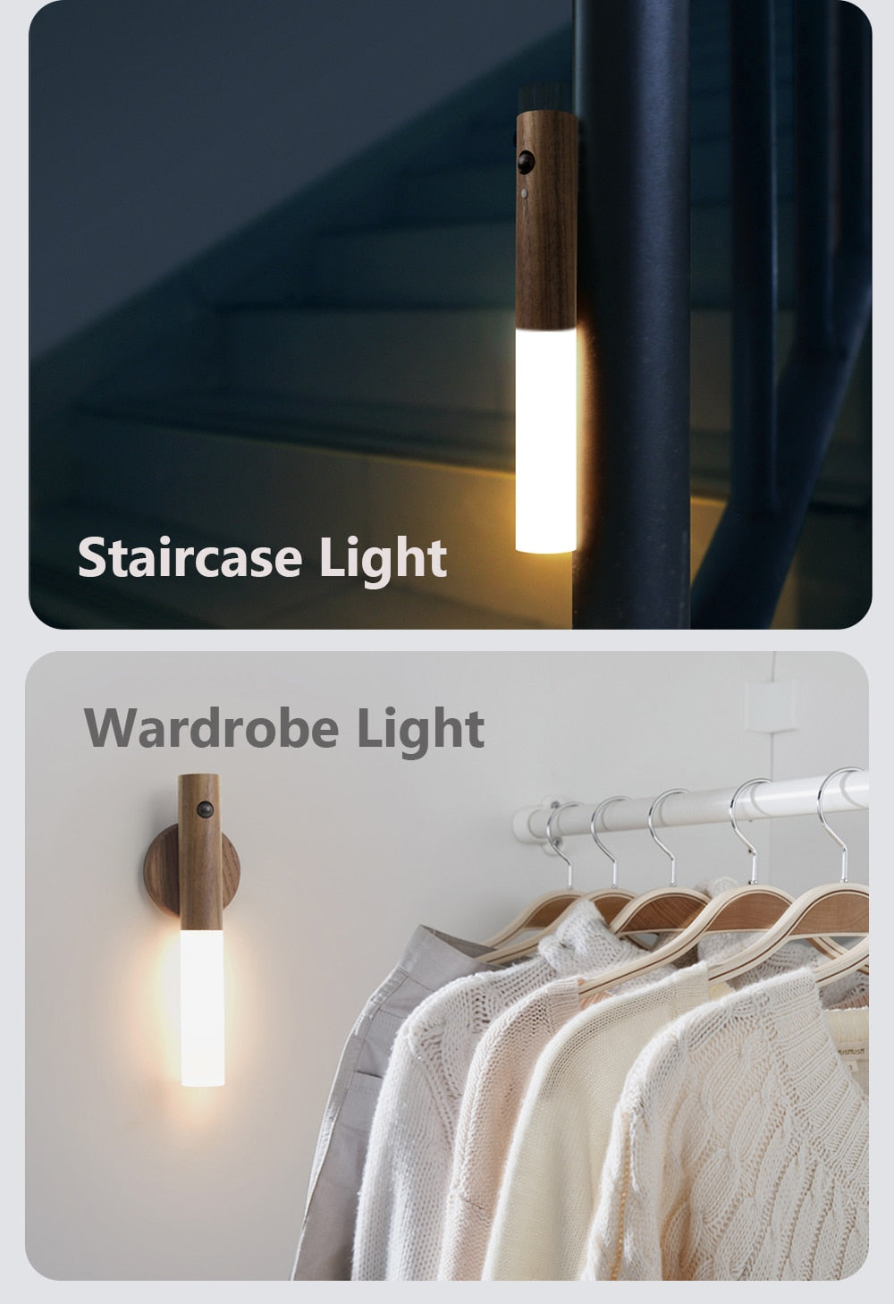 Wiederaufladbare LED-Bewegungssensor-Wandleuchte