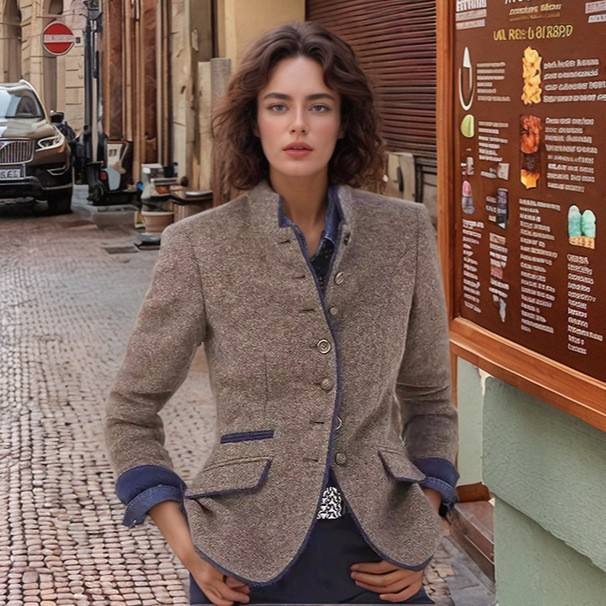 Damen Eleganter Blazer mit Taschen – Chic & Vielseitig
