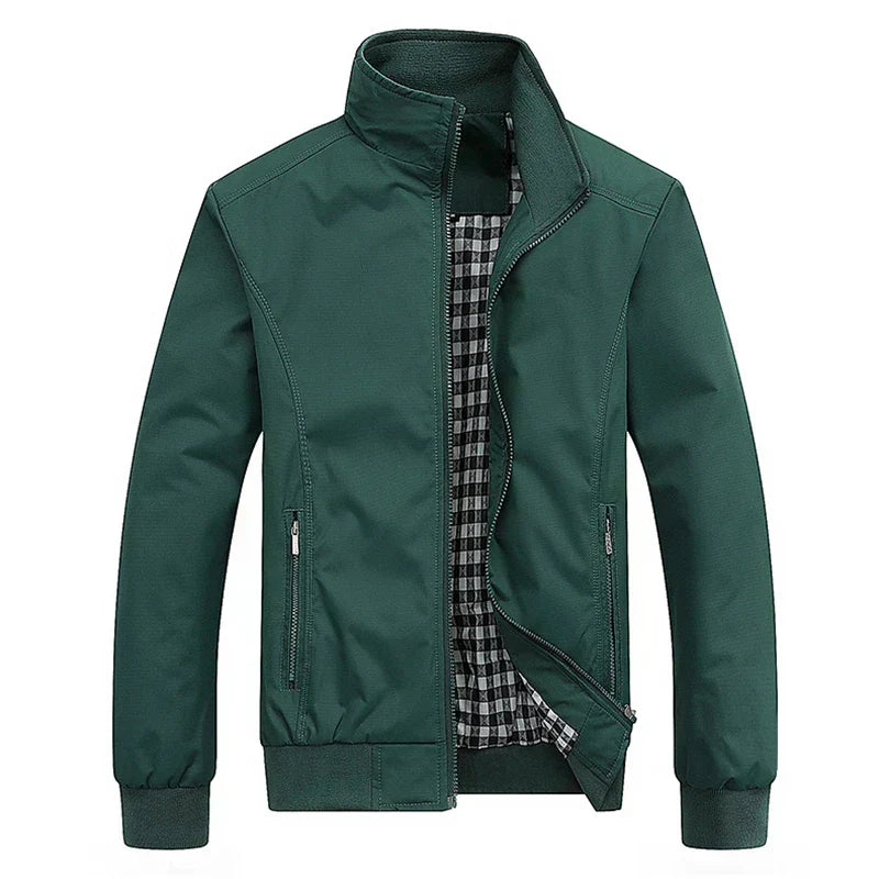 Moderne Freizeitjacke für Herren aus wasserabweisendem Material von hinten