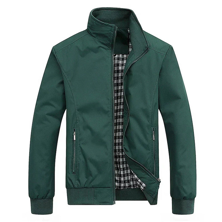 Moderne Freizeitjacke für Herren aus wasserabweisendem Material von hinten