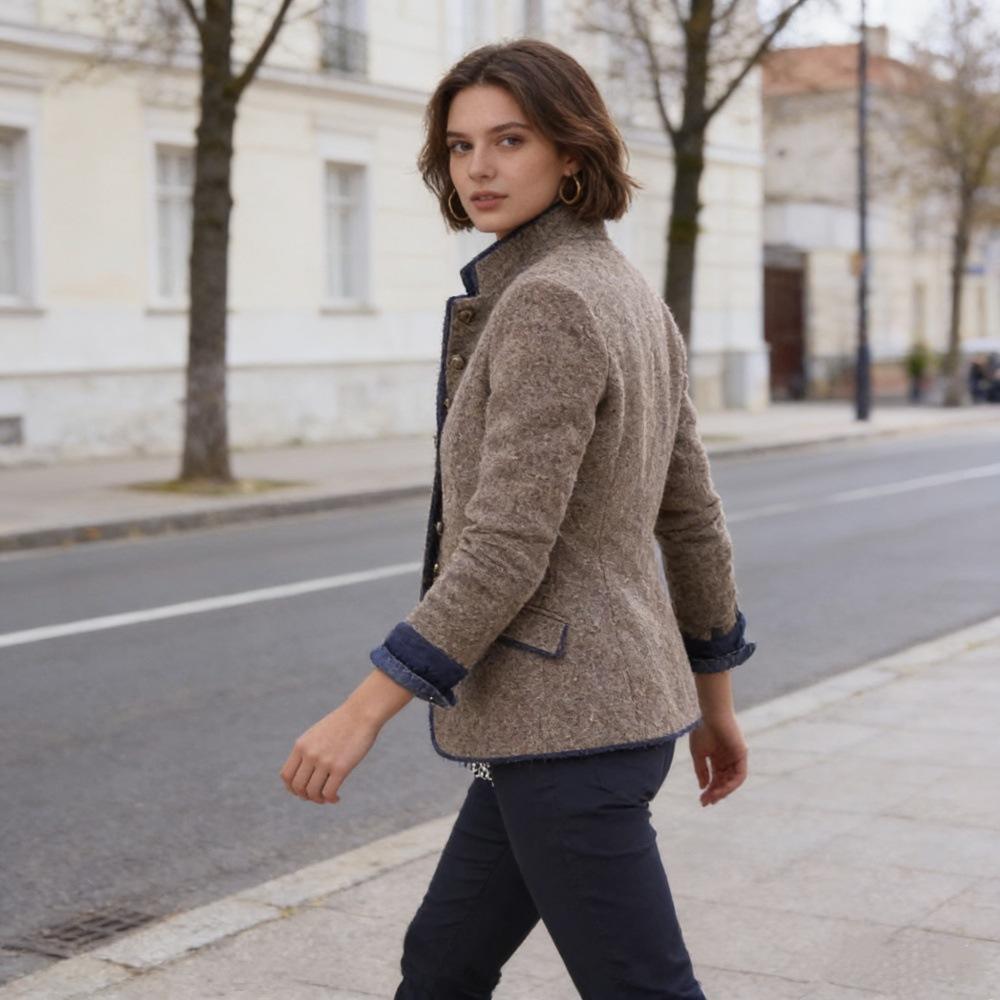 Damen Eleganter Blazer mit Taschen – Chic & Vielseitig