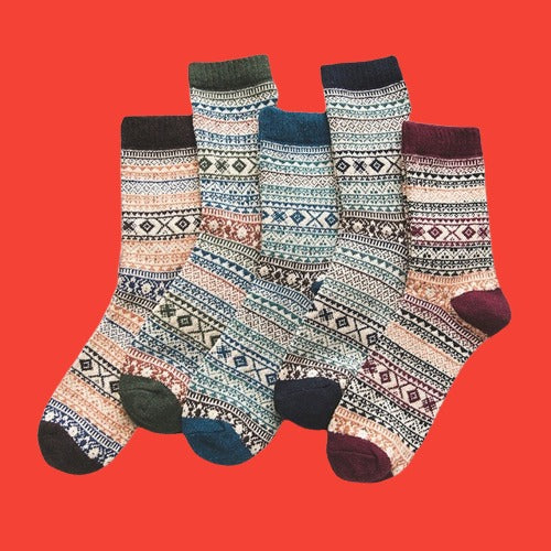 Herren Warme Socken im Vintage-Stil (5 Paar)