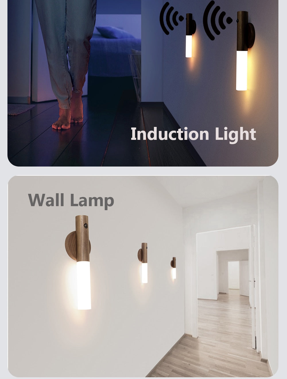 Wiederaufladbare LED-Bewegungssensor-Wandleuchte