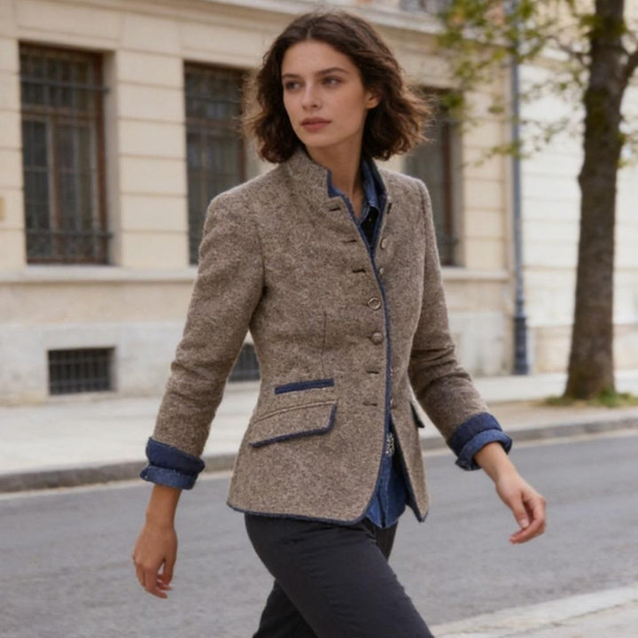 Damen Eleganter Blazer mit Taschen – Chic & Vielseitig