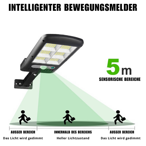 Außen-Wandleuchte mit Solarbetrieb und Bewegungssensor