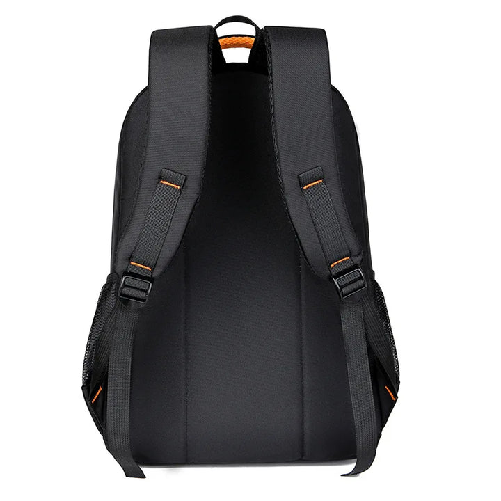 Schwarzer, wasserdichter Oxford-Rucksack, Business- und Schultasche, verstellbare Träger.