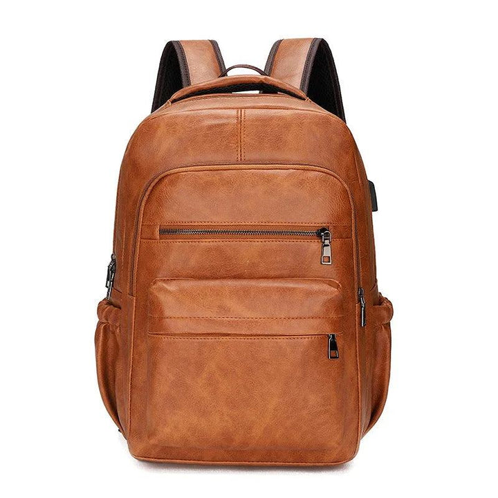 Marco Herren Business Rucksack in Hellbraun mit praktischer Fächeraufteilung