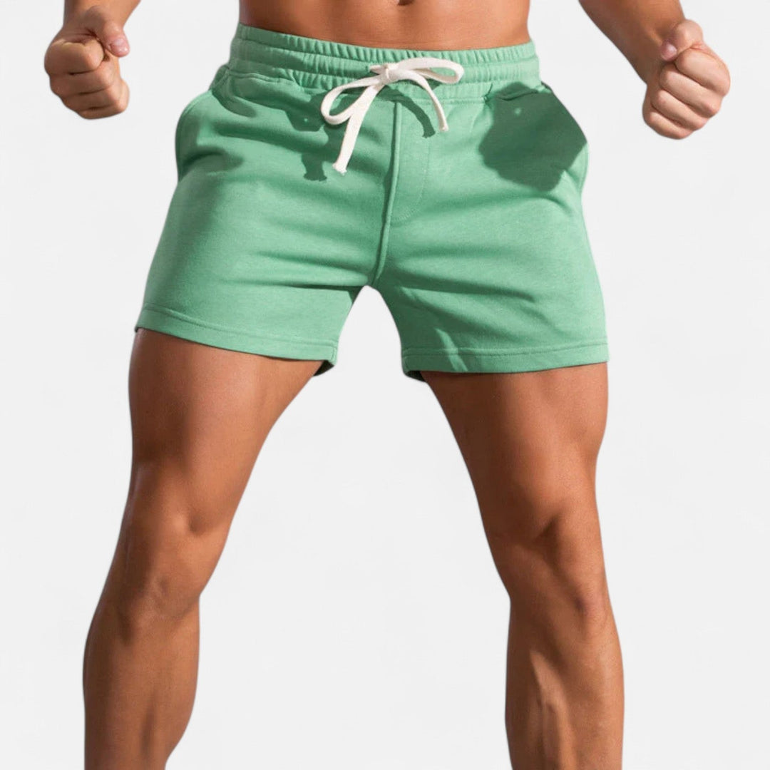 Herren Sommer Shorts mit Elastikbund und Kordelzug für bequemen Freizeit-Look.