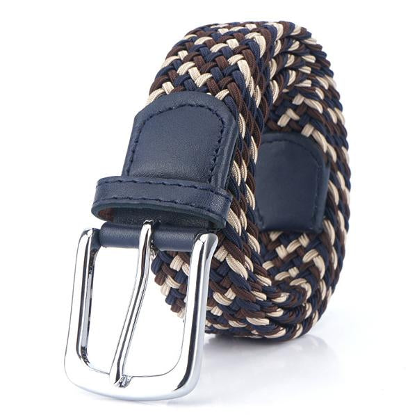 Flexibler Herren Gürtel, geflochten, schwarz, vielseitig für Jeans und elegante Hosen.
