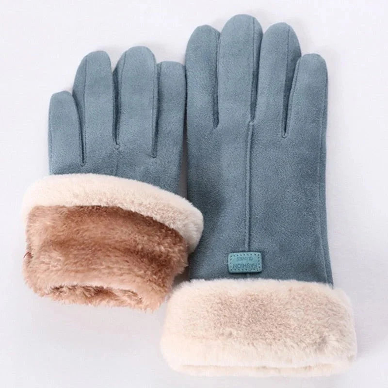 Ultrasofte Damen Winterhandschuhe mit Touchscreen-Funktion für warme Hände und einfache Bedienung.