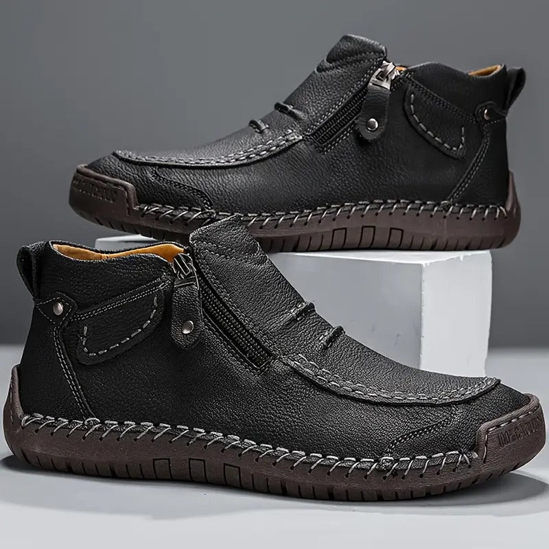 Schwarze bequeme Herrenschuhe für den Alltag und das Büro