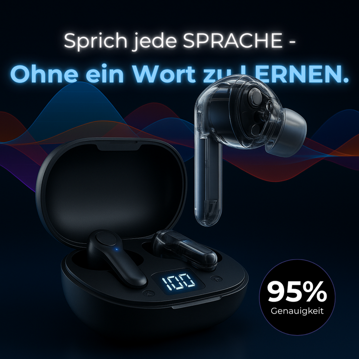 Wireless In-Ear Kopfhörer in Schwarz mit Ladecase für Bluetooth