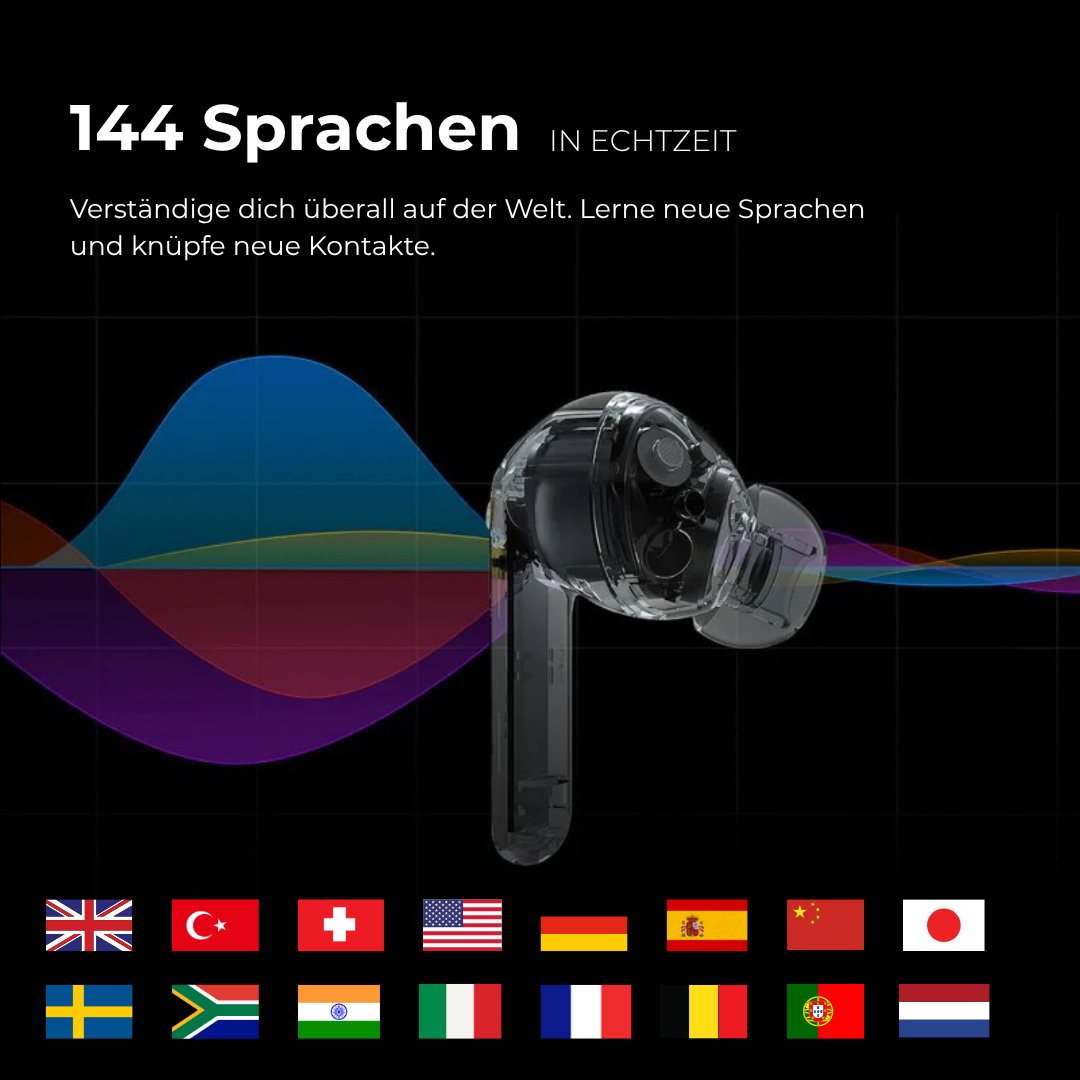 Übersetzungs-Kopfhörer für Echtzeit-Übersetzung in 144 Sprachen