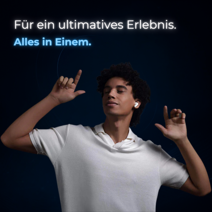 Drahtlose In-Ear Kopfhörer in Weiß mit modernem Ladecase