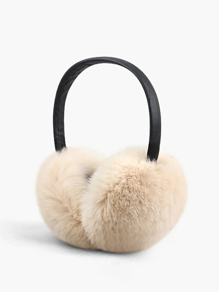 Warme, stilvolle Damen Ohrenschützer aus weichem Kunstfell, ideal für den Winter-Kälteschutz.