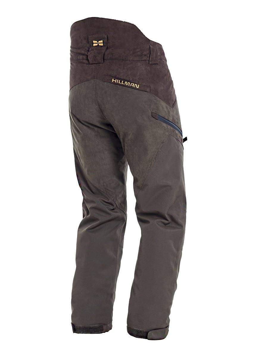 Herren Jagdhose wasserdicht atmungsaktiv in Grau Rückansicht