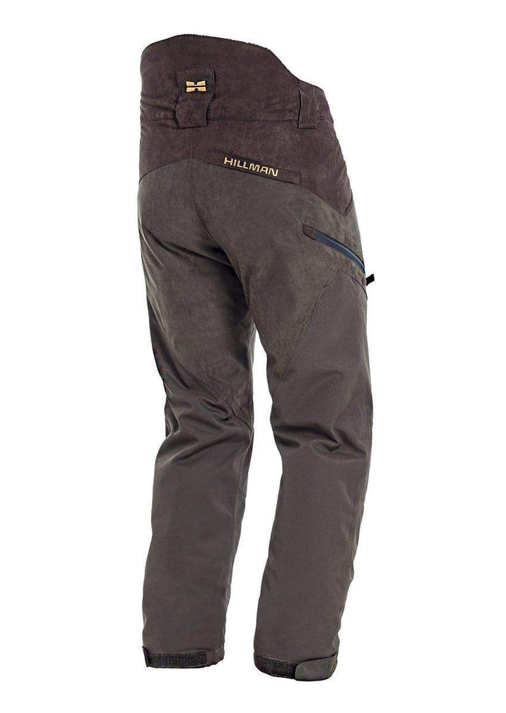 Herren Jagdhose wasserdicht atmungsaktiv in Grau Rückansicht