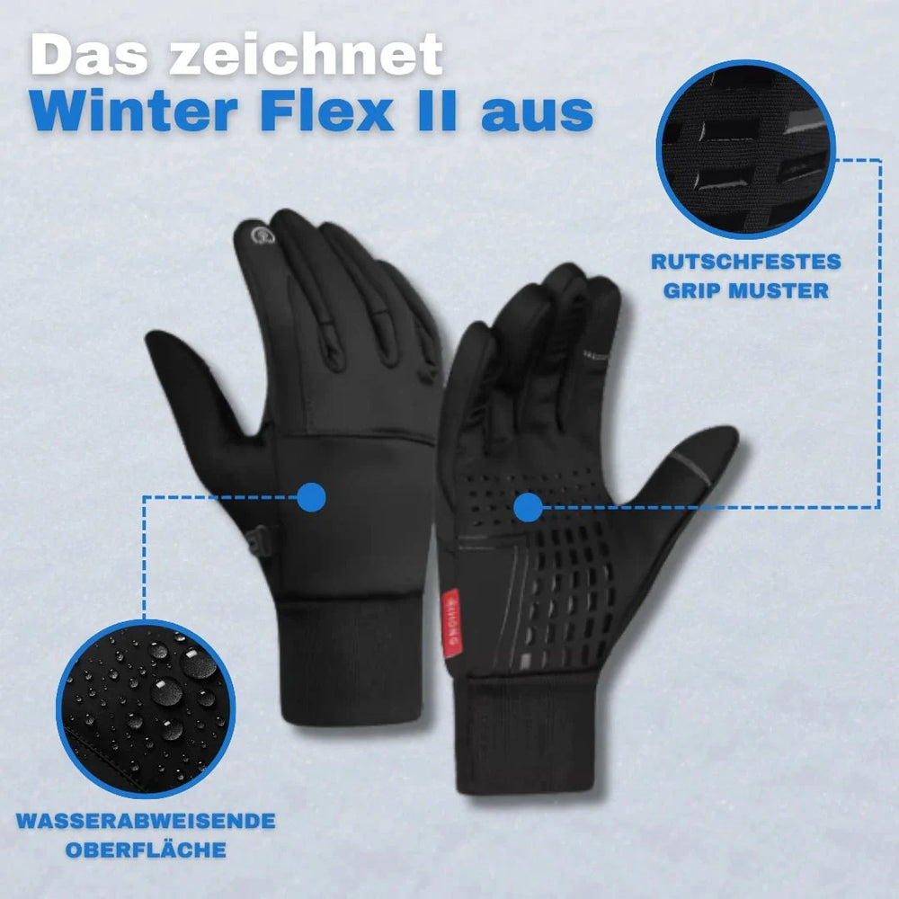 Schwarze Unisex Winterhandschuhe mit Touchscreen-Funktion und rutschfester Handfläche für sicheren Halt.