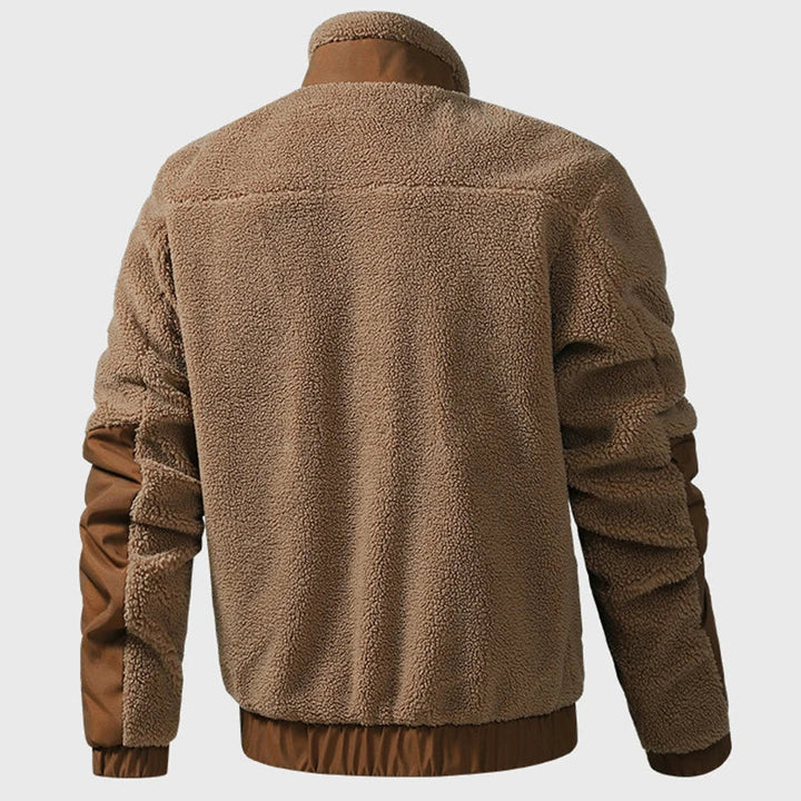 Warme Herren Fleecejacke Leon mit Stehkragen; perfekt für kalte Wintertage & Outdoor-Aktivitäten.