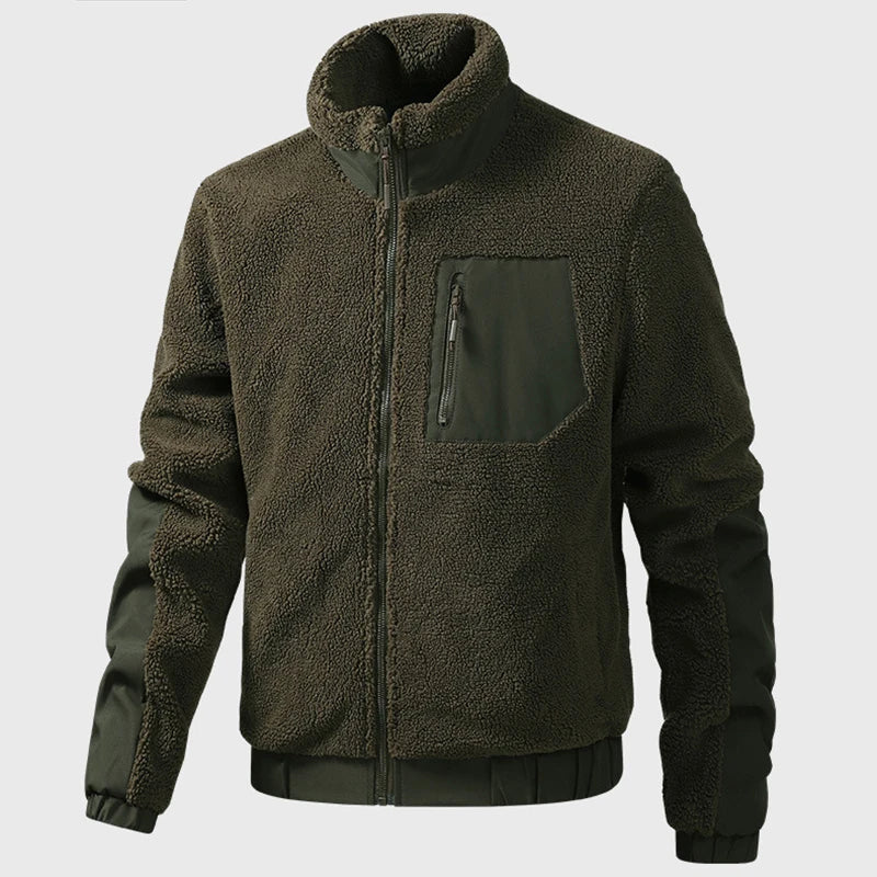 Atmungsaktive Herren Winterjacke Leon aus Fleece, ideal für Freizeit & Sport im Winter.