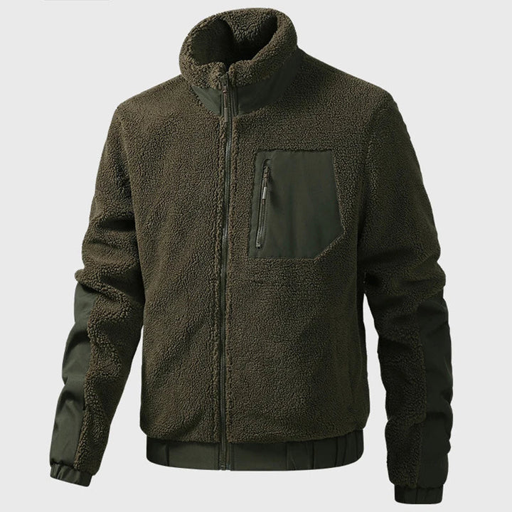 Atmungsaktive Herren Winterjacke Leon aus Fleece, ideal für Freizeit & Sport im Winter.