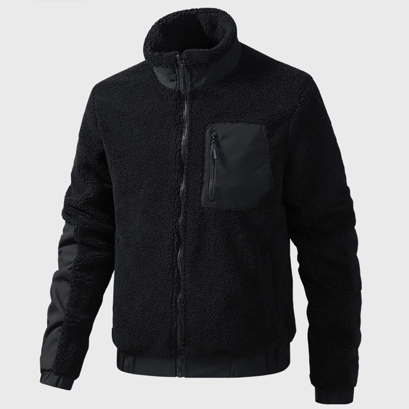 Robuste Herren Fleecejacke Leon, atmungsaktiv und ideal als warme Outdoorjacke für den Winter.