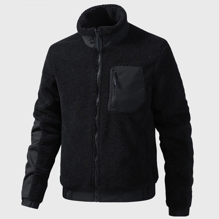 Robuste Herren Fleecejacke Leon, atmungsaktiv und ideal als warme Outdoorjacke für den Winter.