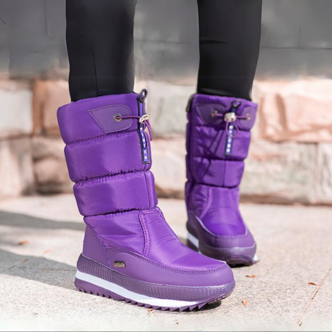 Modische Damen Winterstiefel in Schwarz, elegant und warm, passend zu jedem Winter-Outfit.