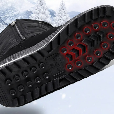 Stylische Damen Winterstiefel mit Fellrand, halten die Füße kuschelig warm im Winter.