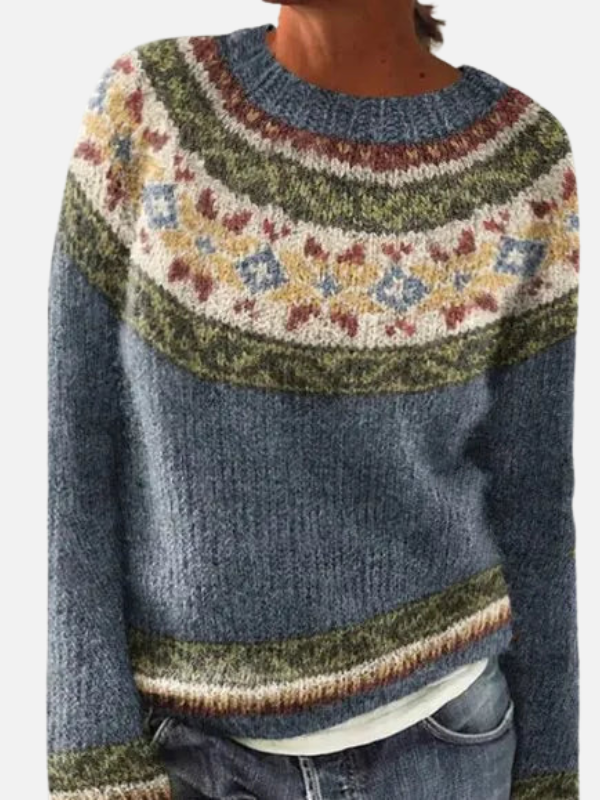 Behaglicher Damenpullover für die Wintermode mit Langarm