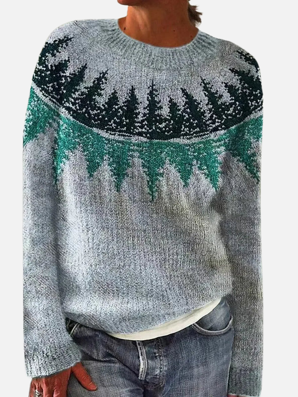 Musterpullover für Damen im Freizeitmode Look gestrickt
