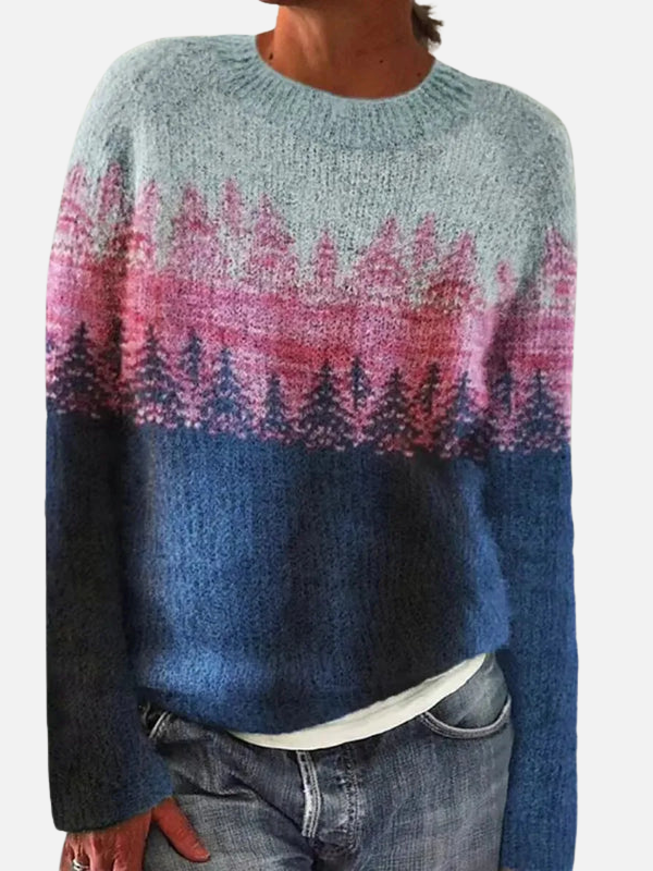 Skandinavischer Strickpullover für Damen, weiche Wintermode