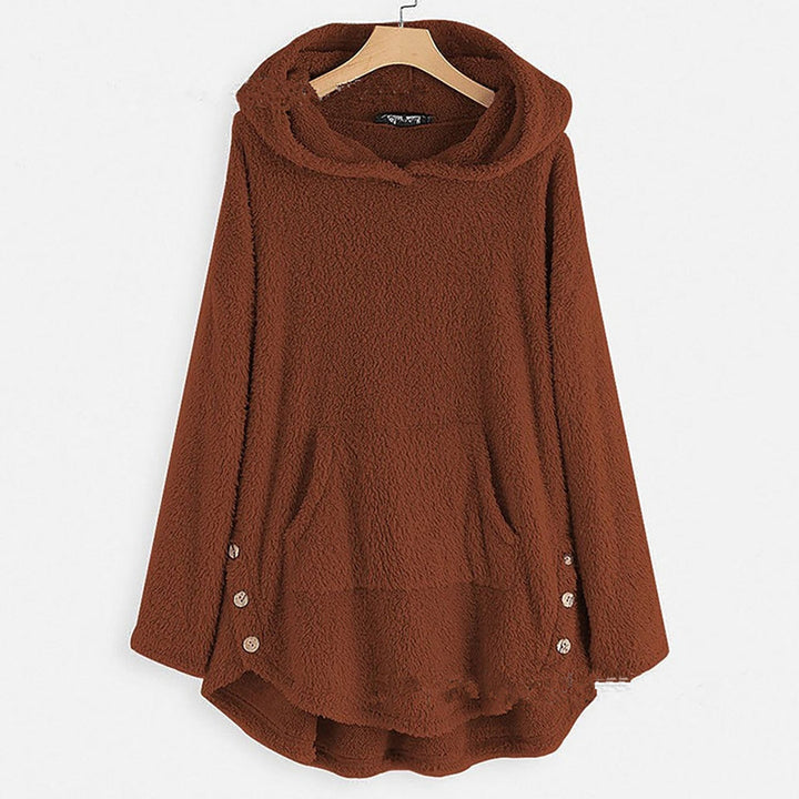 Stfolvoller Damen Hoodie aus warmem Teddyfleece für kalte Wintertage