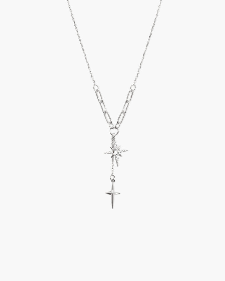 Modischer Damenschmuck: Hypoallergene Stern Halskette in Silber