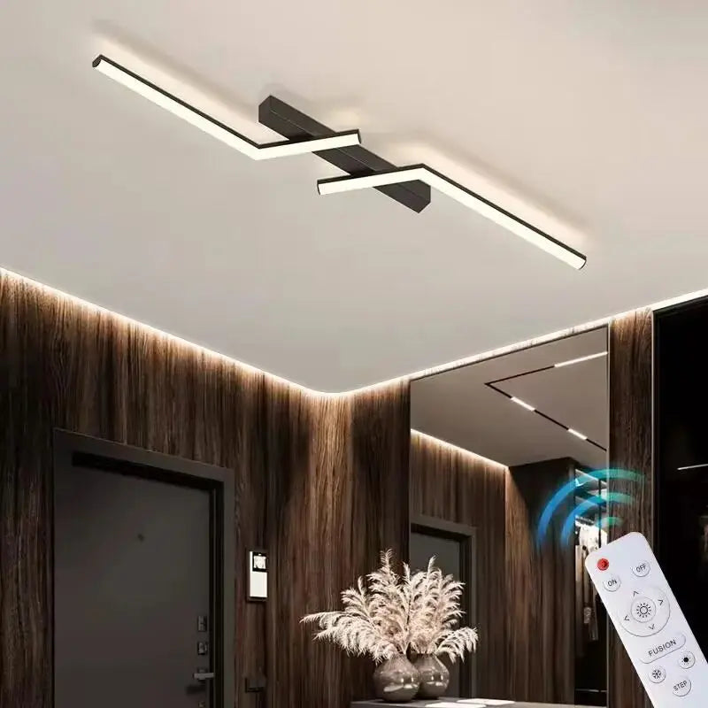 Moderne Deckenleuchte mit LED-Linie für stilvolle Räume