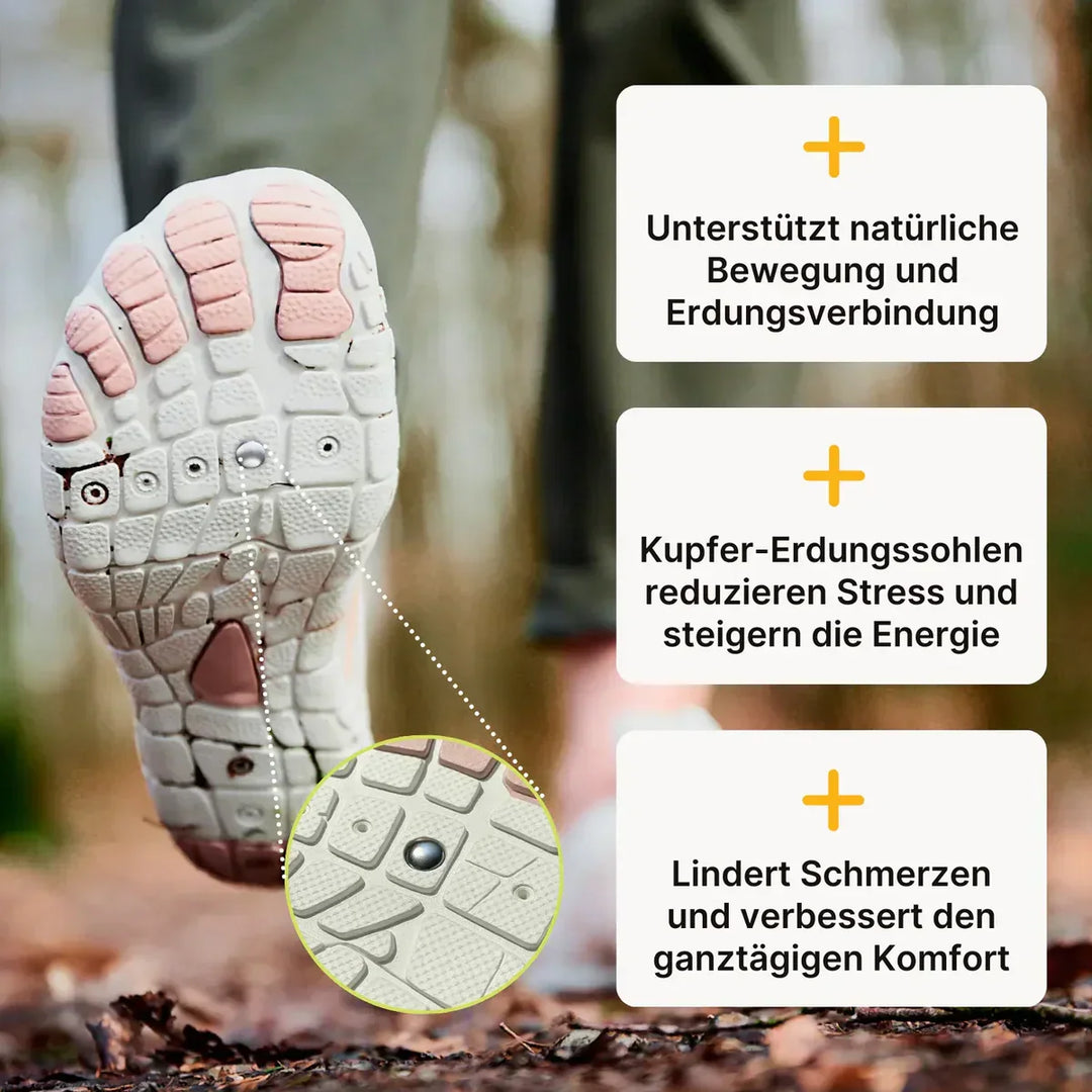 Flexible Barfußschuhe von unten gezeigt mit profilierter Gummisohle