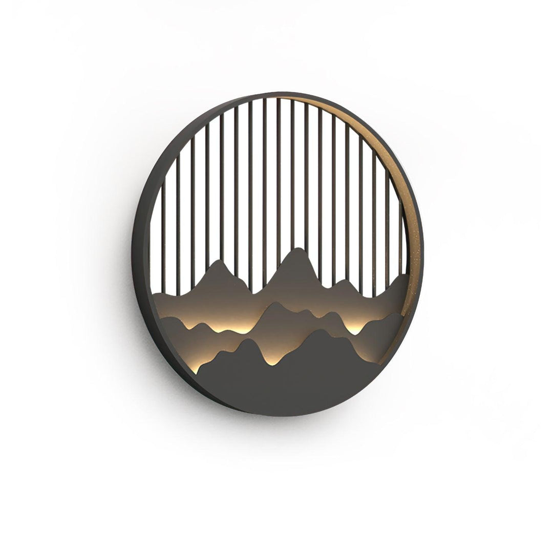 Moderne Outdoor Wandleuchte mit Bergmotiv