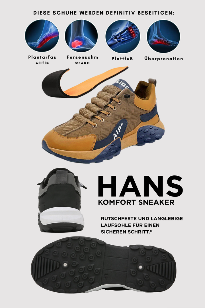 Orthopädische Herren Sneaker in Schwarz von vorne [[lstfy-media:11]]