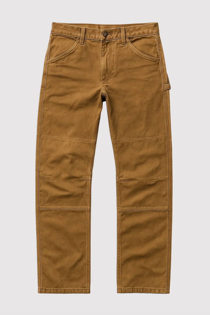 Herren Casual Hose in Camel Vorderansicht flach ausgelegt