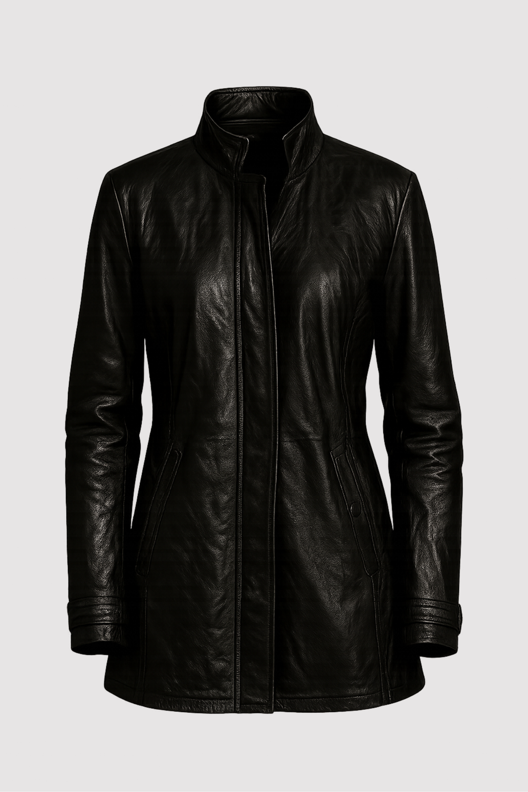 Schwarze Damenjacke in eleganter Frontansicht