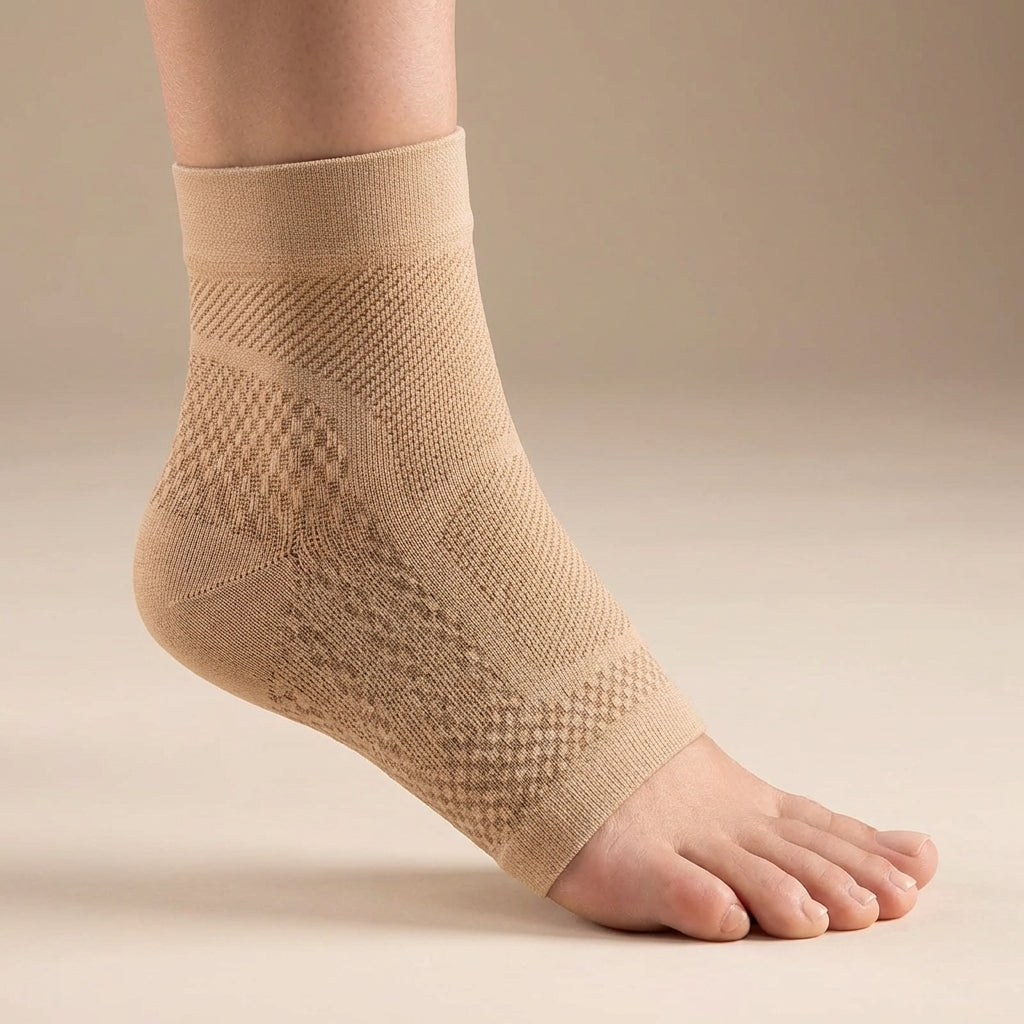 Unterstützende Kompressionsbandage für Knöchel nach Verletzungen & zur Genesung.