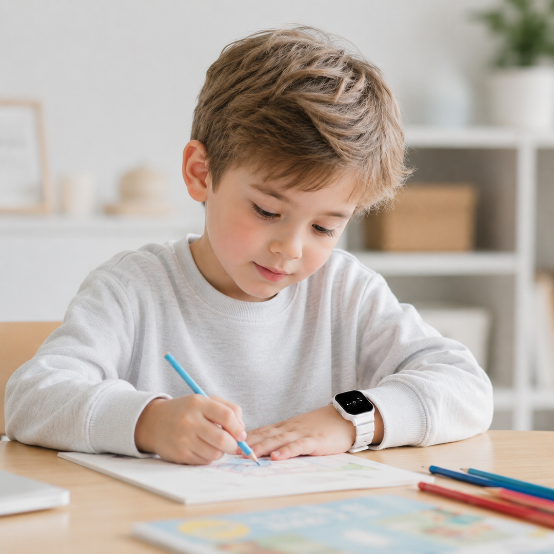 Gut ablesbare Kinderuhr mit digitalem Zifferblatt und weichem Silikon