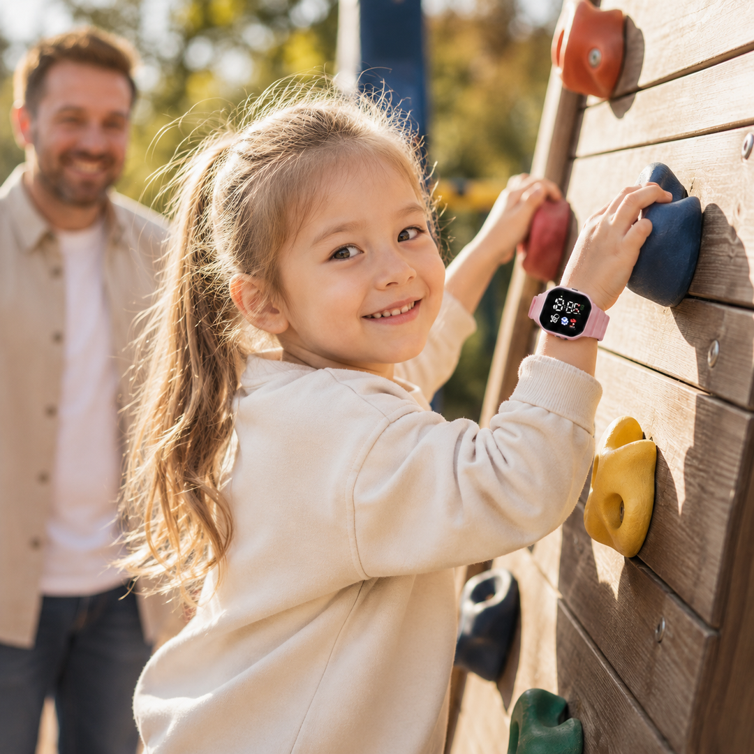 Modische LED Armbanduhr für Kinder in ansprechendem und buntem Design