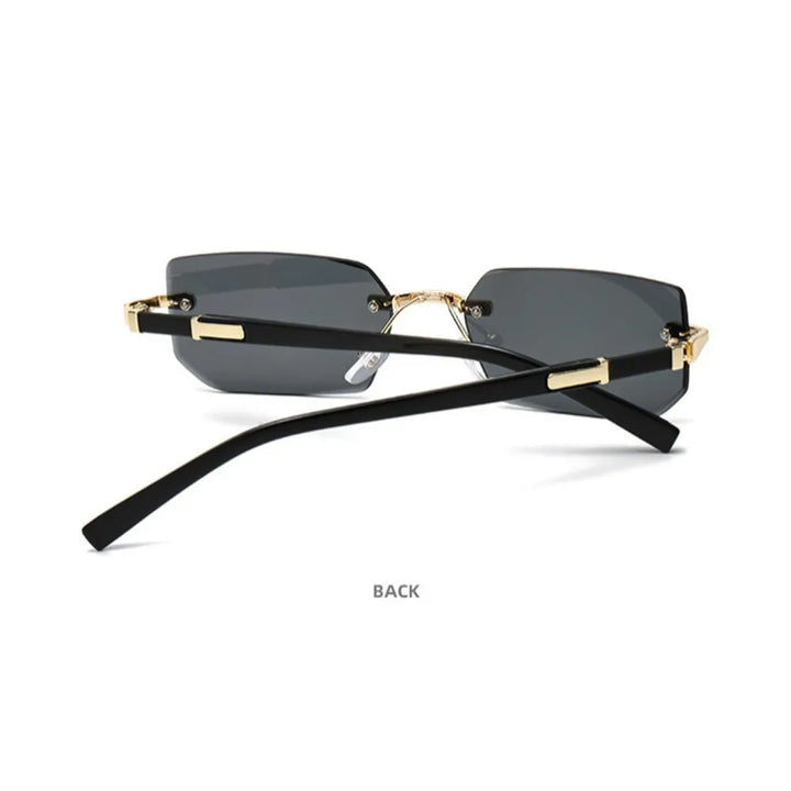 Rahmenlose Designer-Sonnenbrille für den Sommer, rechteckige Form