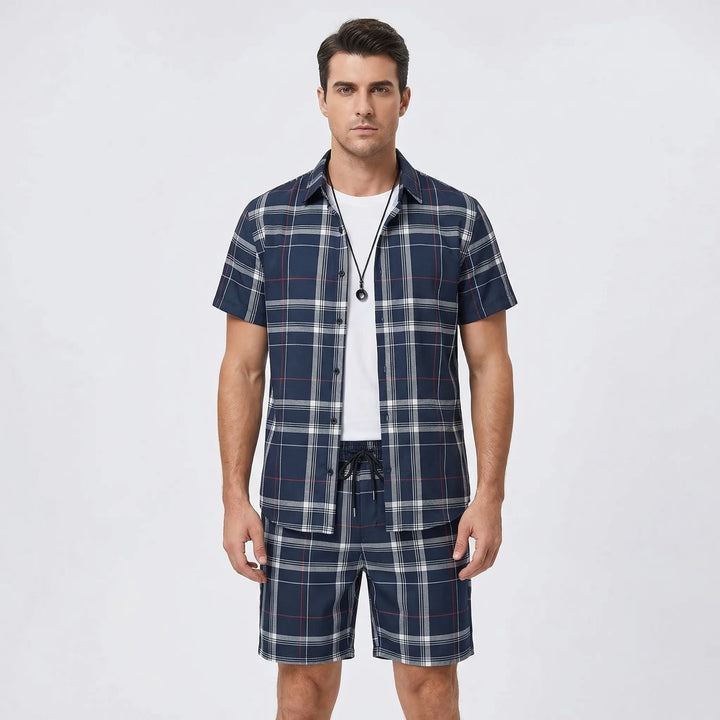 Komfortables Freizeit Set mit Hemd und Shorts für Herren